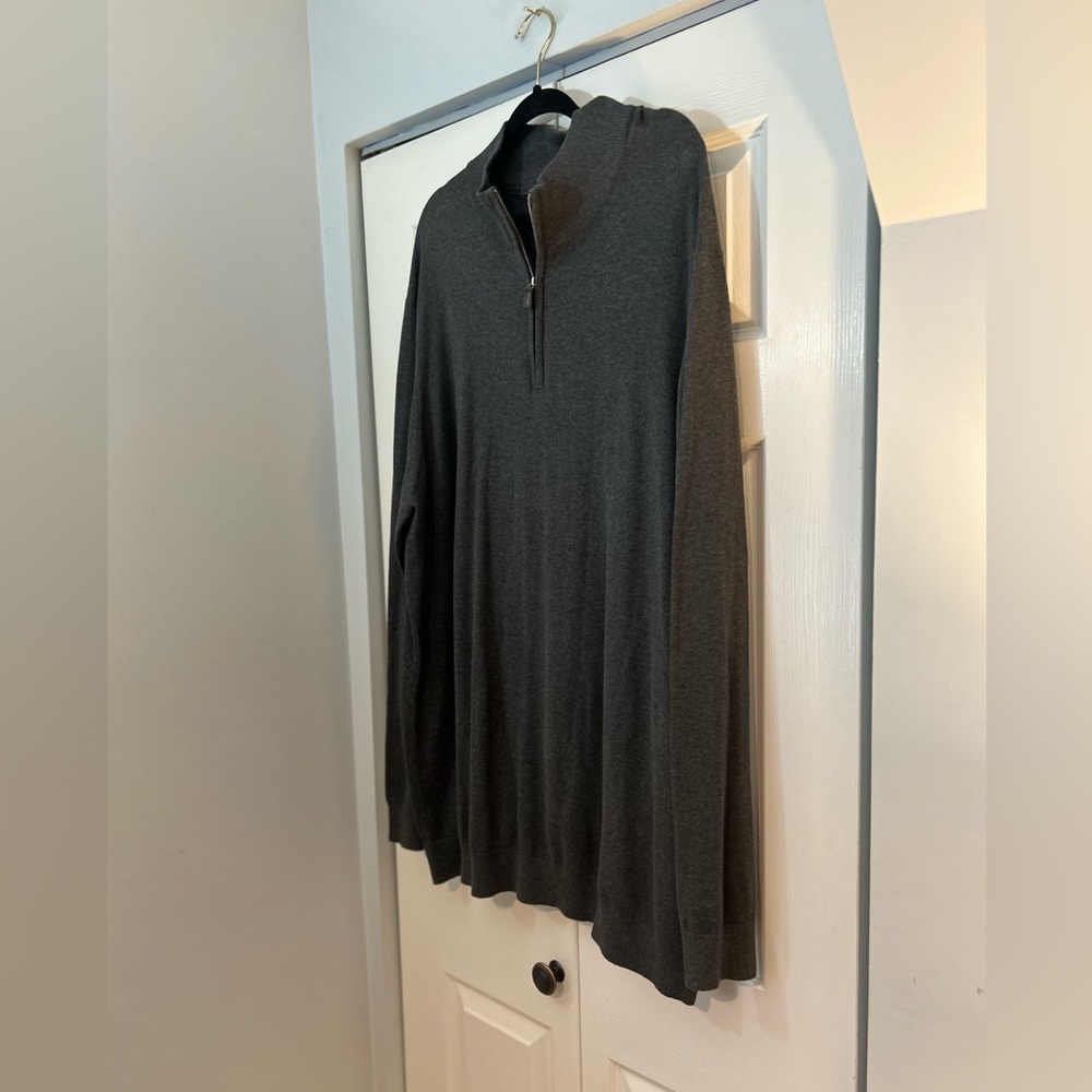 Foundry Supply Co 3XLT Charcoal Quarter Zip Sweater Big & Tall NWT